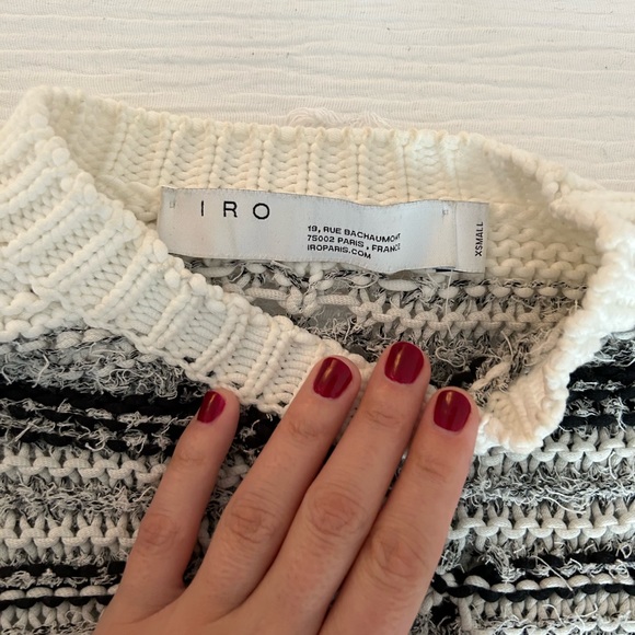 IRO knit sweater in small, black, grey and white - Picture 2 of 3